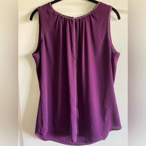 WHBM purple beaded silk blouse